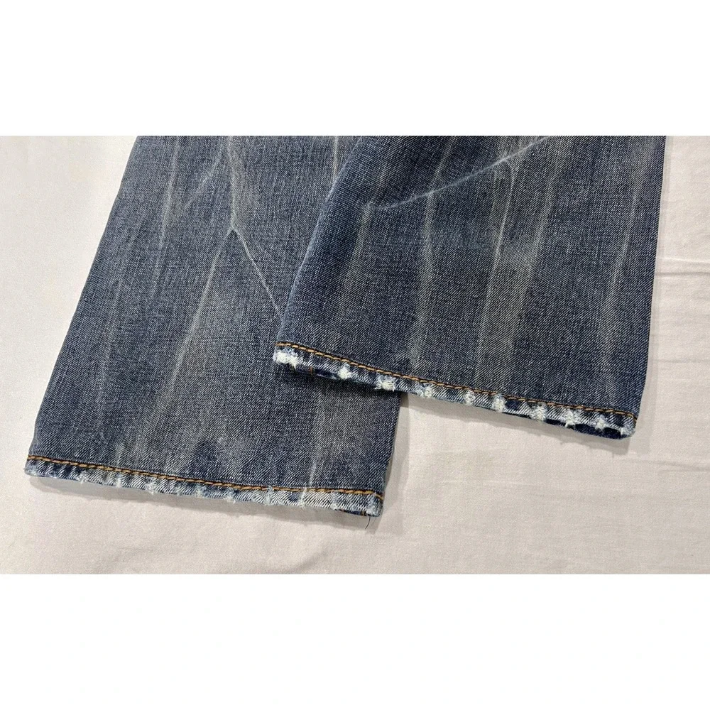 True Religion Big T Red Bootcut Distressed Gray/Blue Battleground 30 X 31 Jeans